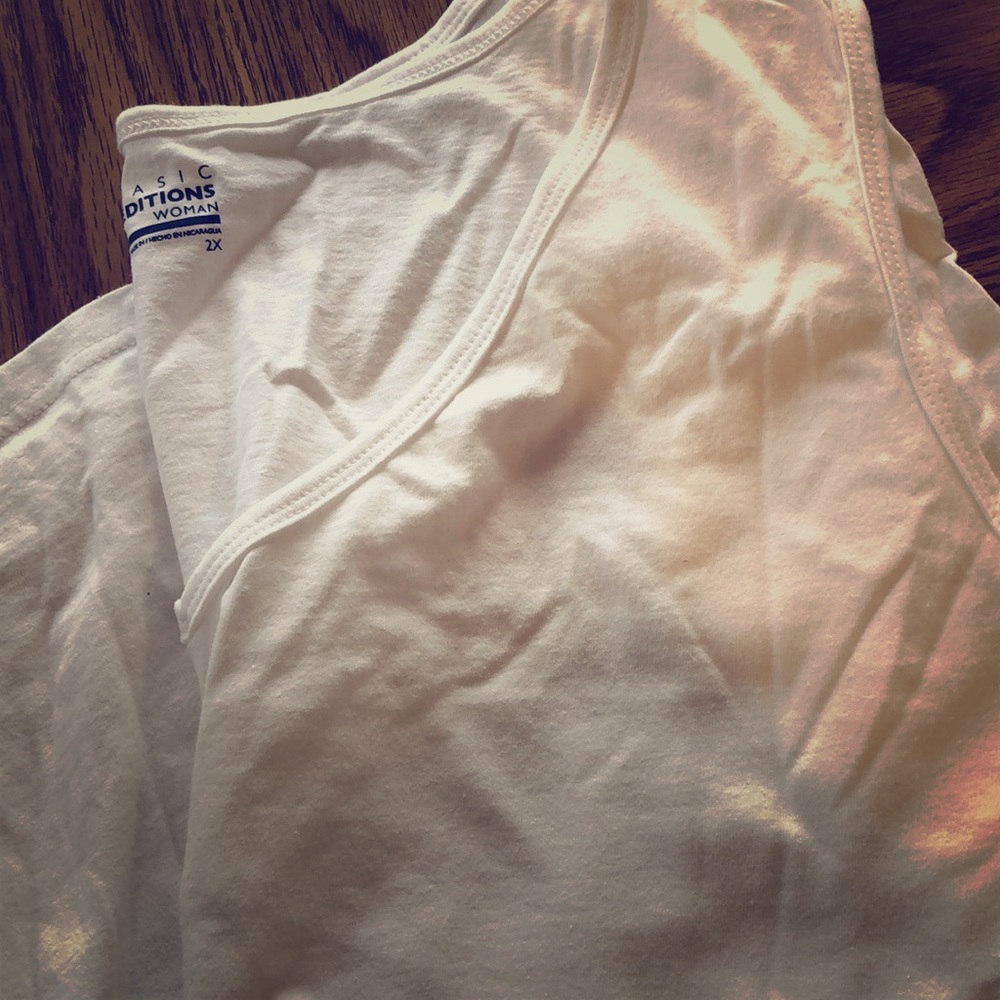 White Cotton Tank Top